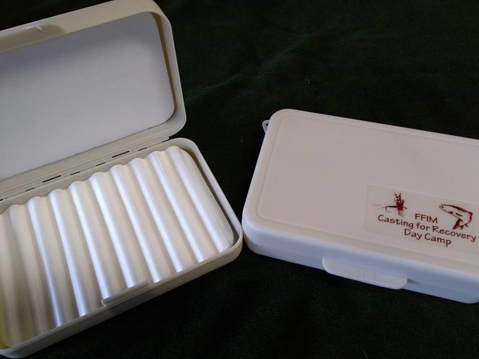 special fly boxes made for the Casting For Recovery  FFIM day camp