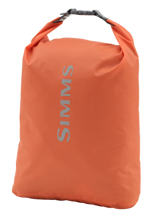 an orange rolltop dry bag from Simms