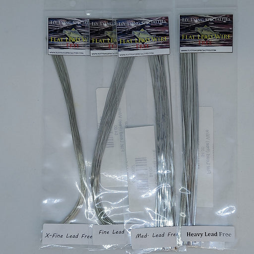 4 packages of flat lead-free wire for weightling fly fishing nymphs