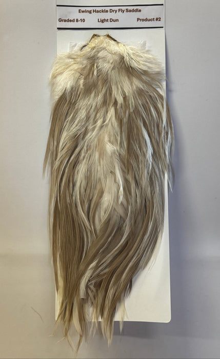 Long Light Dun Dry Fly Saddle Feathers