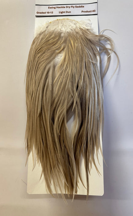 Long Light Dun Dry Fly Saddle Feathers