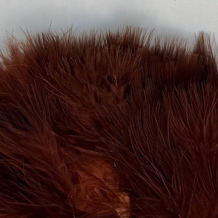 close up of brown marabou