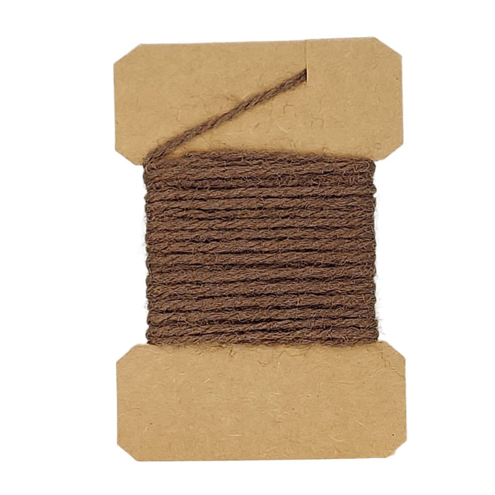 a card of brown Sparkle yarn for fly tying