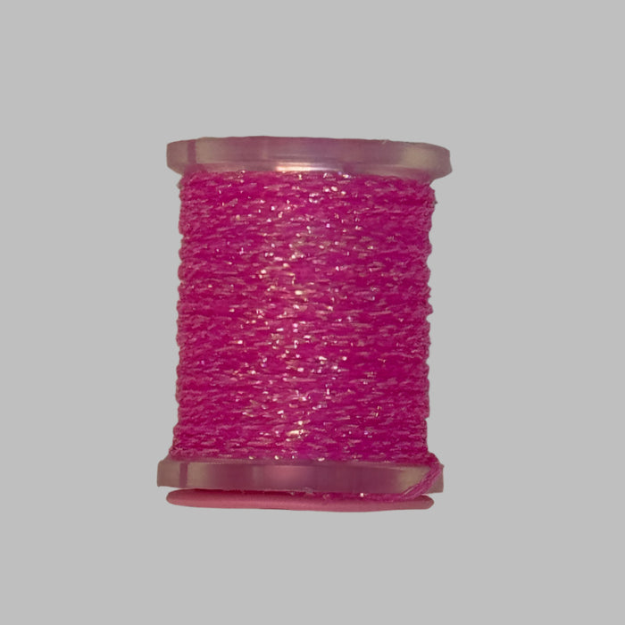 Fluorescent Pink colored Spooled Mini Sparkle Braid