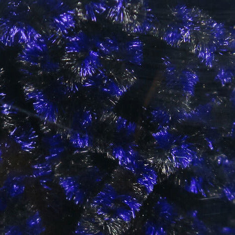 Close up variegated small Black/Purple stonefly chenille