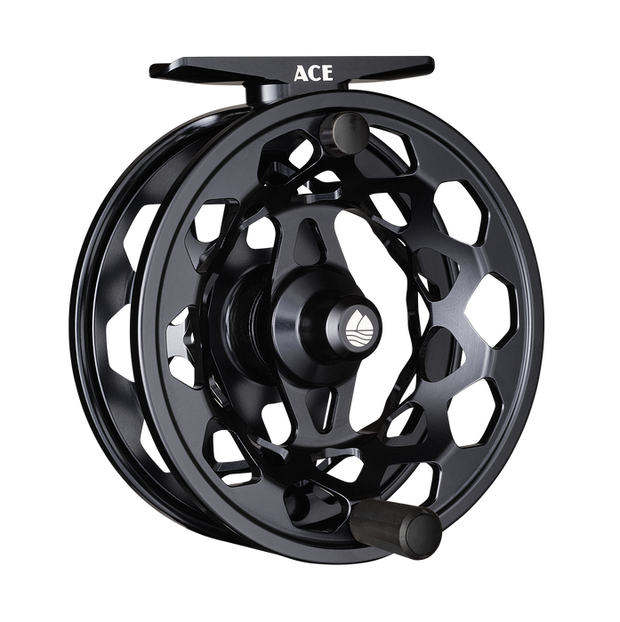 Redington Night Rider reel on black and grey checkered background