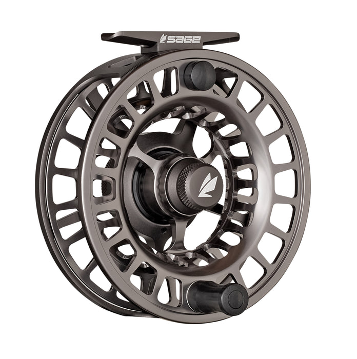 Silver Pine colored Sage reel on white background