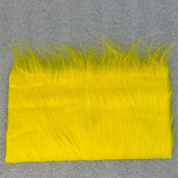 Yellow colored horizontal patch of craft fur