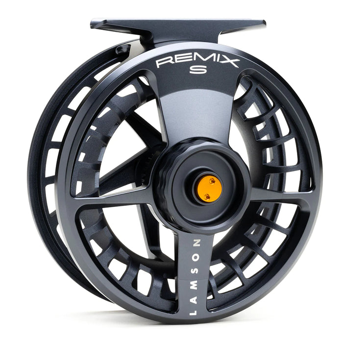 Daybreak (steel blue/grey) reel on white background