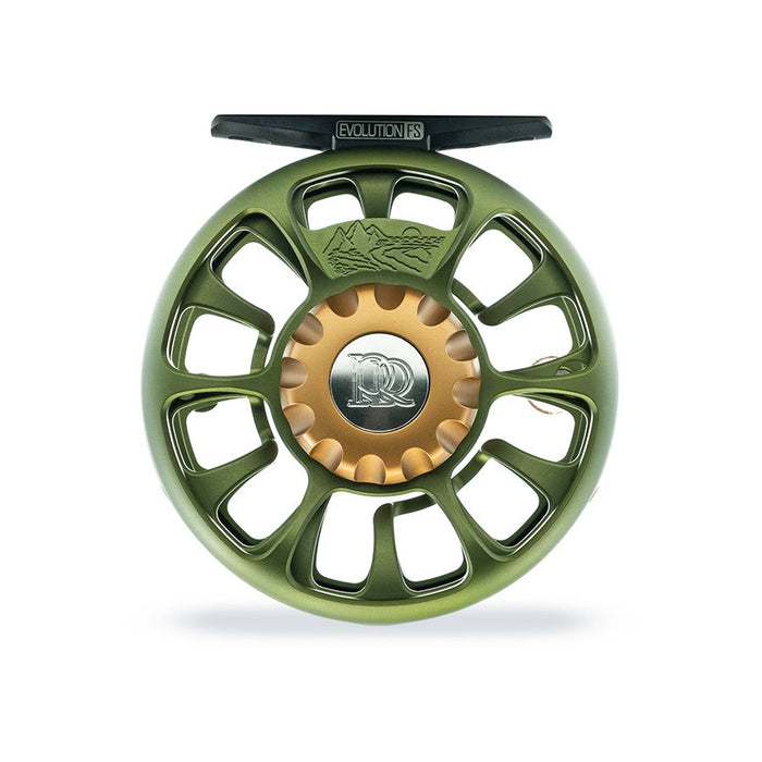 Olive Evolution Ross reel on white background