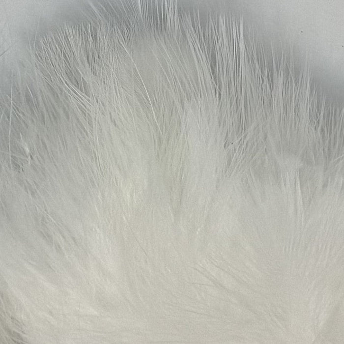 close up of white marabou