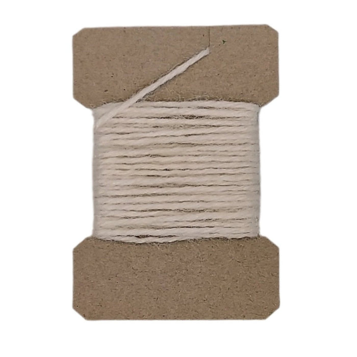 a card of white Sparkle yarn for fly tying