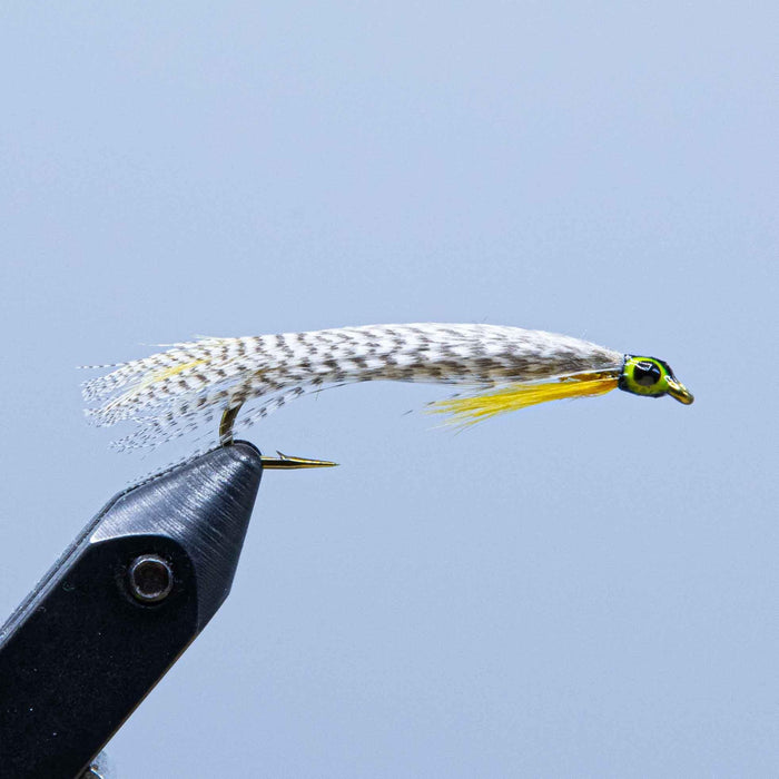 campbells fancy - a flat wing streamer fly with yellow throat and tail