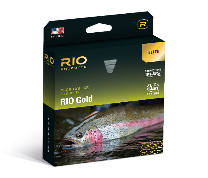 Box of RIO Gold Elite line on white background