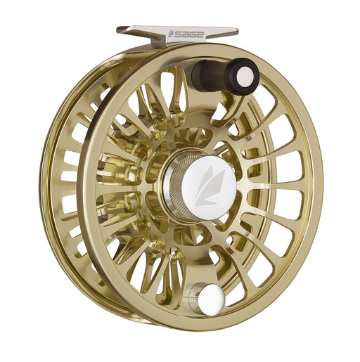 Sage Thermo Reel Champagne colored at an angle