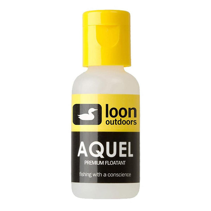 a bottle of Aquel premium floatant for fishing flies