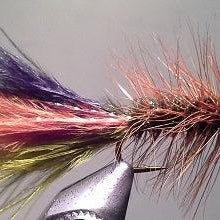 Thin mint tri-colored wooly bugger weighted fishing fly with bead head
