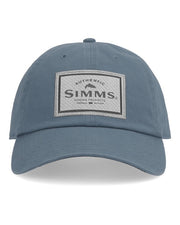 Simms Single Haul cap in blue with embroidered SIMMS logo patch