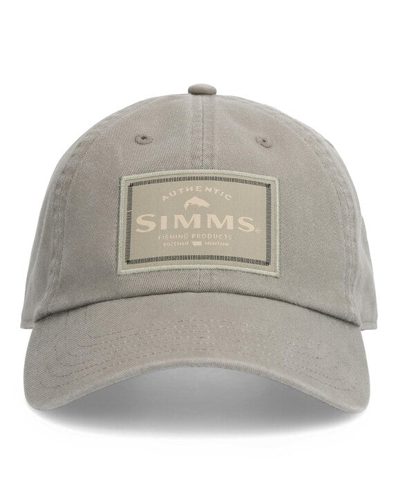 Simms Single Haul cap in gray with embroidered SIMMS logo patch