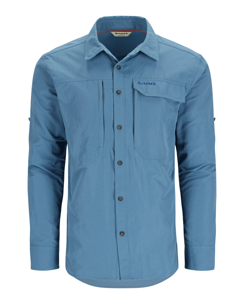 Men's guide shirt with RRSS logo, light blue, button front and two chest pockets