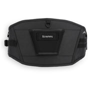 Simms Access Tech belt with SIMMS logo patch on black fabric pouch