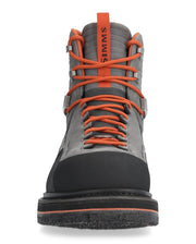 Simms G3 Guide wading boot, lace-up slate-gray with orange trim and black felt sole