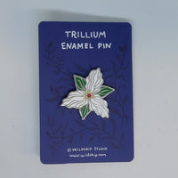 Trillium enamel pin from Wildship Studio