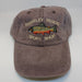 a brown colored ball cap with embroidered Brook Trout and shop name