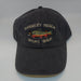 a dark gray colored ball cap with embroidered Brook Trout and shop name