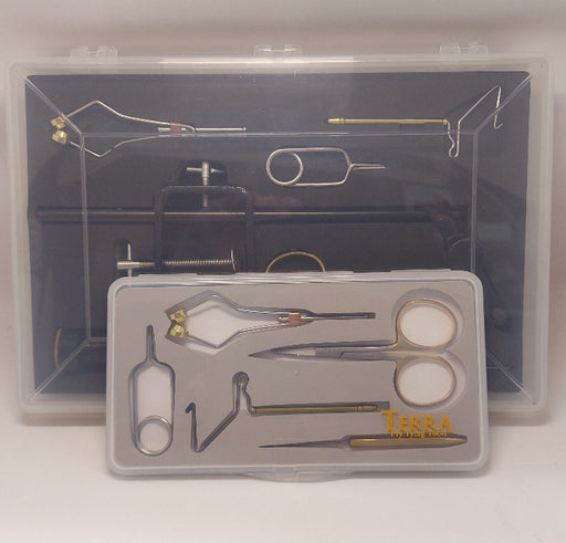 Two boxed tying tool kits from Wapsi