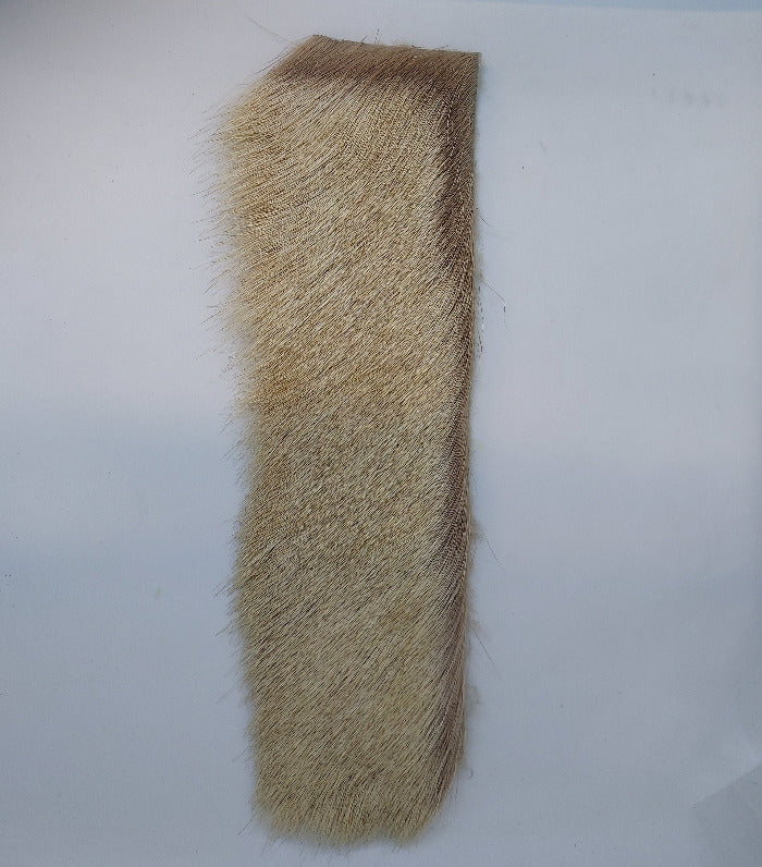 Premo elk hair strip, light brown, rectangular patch
