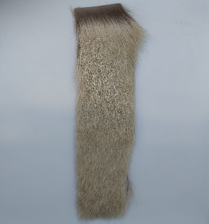 Premo elk hair strip, dark brown, rectangular patch