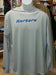 The front of the gray hoodie with the name Korkers in blue