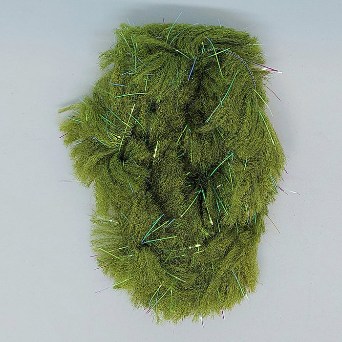 a bundle of olive body fur for making fishing flies