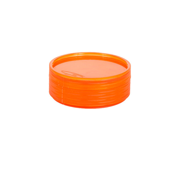 Fishpond Fly Puck fly container, orange translucent with ridged sides