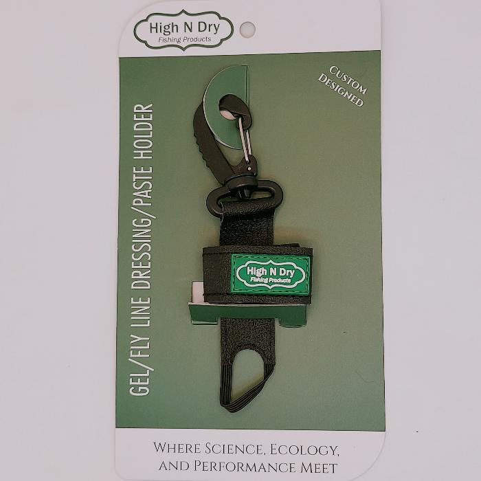 High N Dry gel/paste dressing holder with carabiner clip and green product label