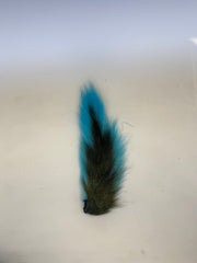 Blue bucktail tuft with black underside