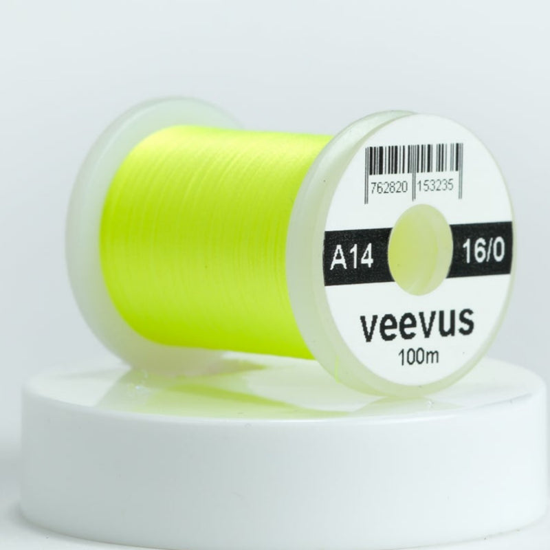 Veevus 16/0 thread spool, fluorescent yellow