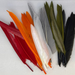 Assortment of matched duck quill feathers