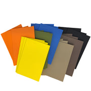 Assorted colored 2 mm fly foam sheets, stacked