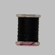 Mini sparkle braid thread spool in black with glittery texture