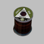 Vinyl D-rib cord spool in brown, ribbed flexible vinyl winding