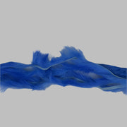 Rabbit zonkers strips in bright blue, wavy soft fur strip