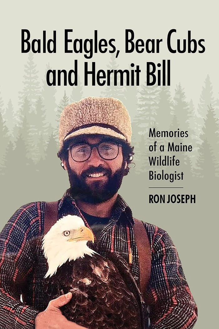 Book cover with man holding a bald eagle, with Ron Joseph and title lettering