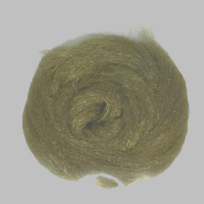 Betts Standard Z-Lon dubbing fibers, olive-green ball