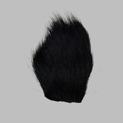 Deer belly hair piece in black