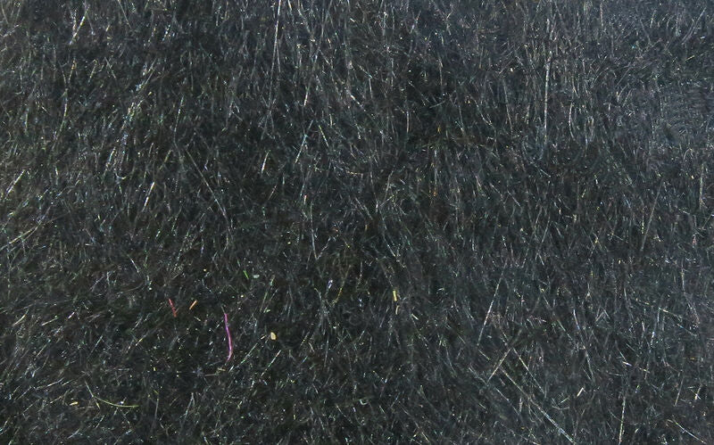 Close up of black colored Hareline Dubbin