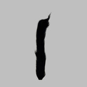 Black calftail/kiptail tail with tapered, pointed tip