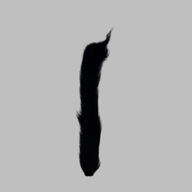 Black calftail/kiptail tail with tapered, pointed tip