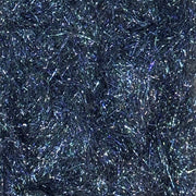 Blue holographic synthetic dubbing fibers with glittery metallic strands